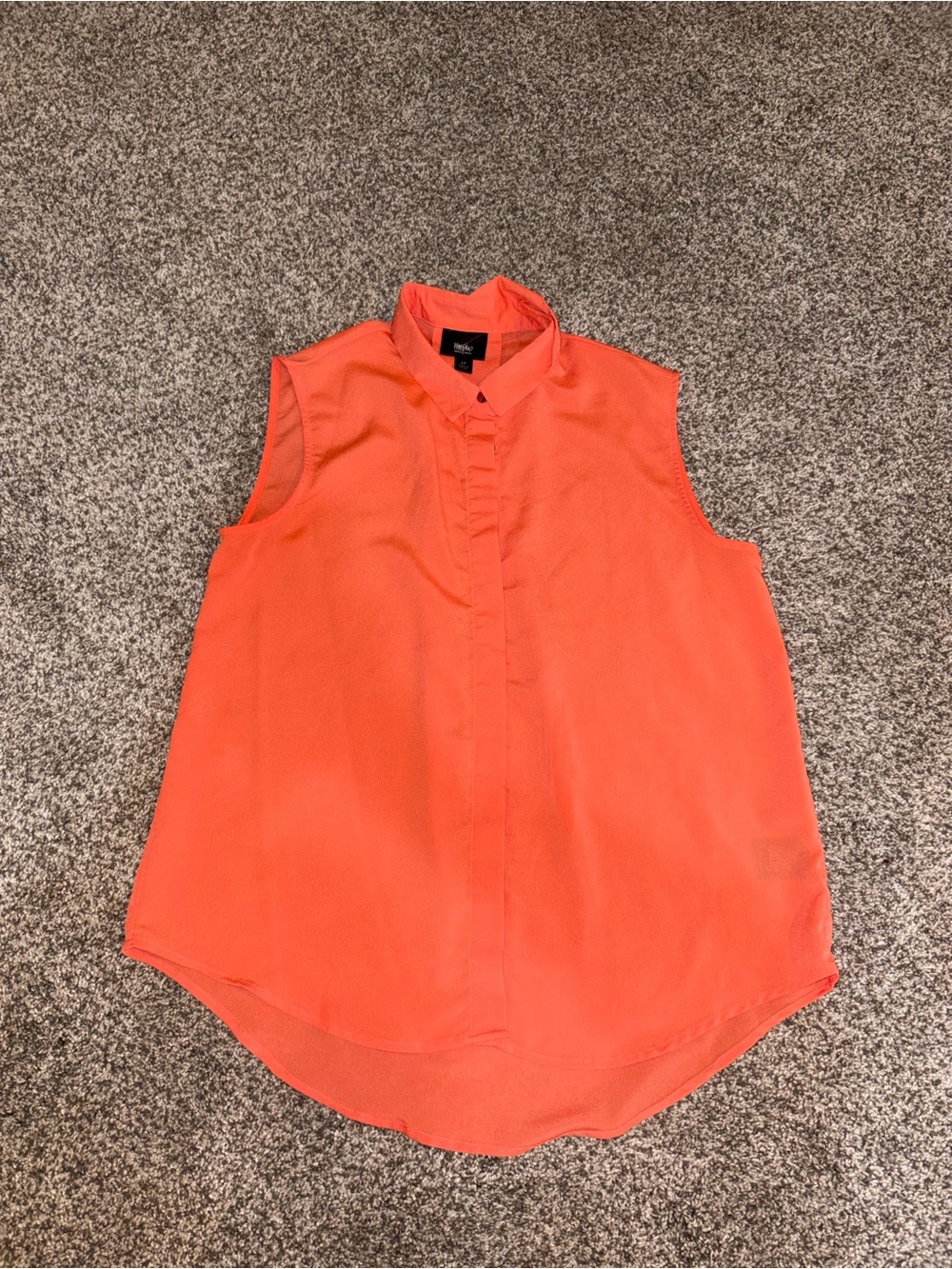 Mossimo Supply Co. Sleeveless Ruffle-Placket Camisole in Coral